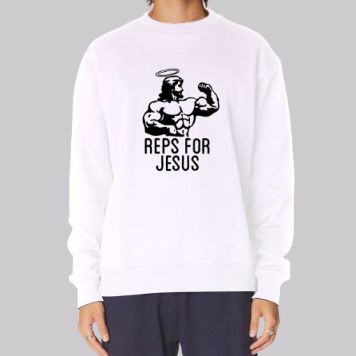 Reps for Jesus Christ Religion Fitness Gym Hoodie