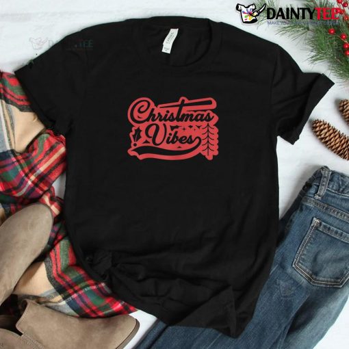 Retro Christmas Vibes Groovy Christmas Shirt