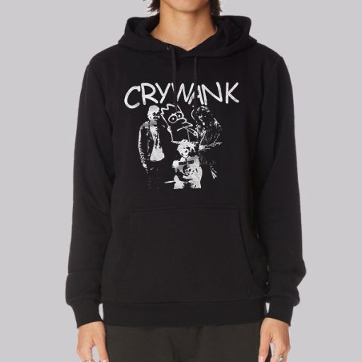 Retro Faux Punk Crywank Hoodie