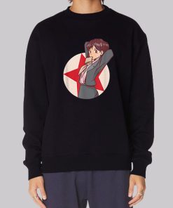 Retro Girl Socialist Communist Anime Hoodie