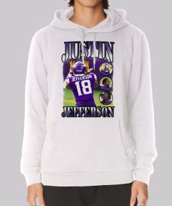 Retro Minnesota Vikings Justin Jefferson Hoodie Retro Minnesota Vikings Justin Jefferson Hoodie