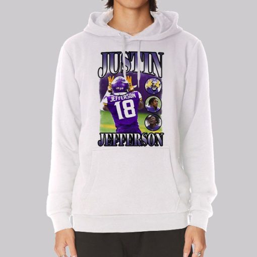 Retro Minnesota Vikings Justin Jefferson Hoodie