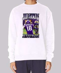Retro Minnesota Vikings Justin Jefferson Hoodie