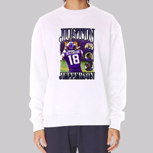 Retro Minnesota Vikings Justin Jefferson Hoodie