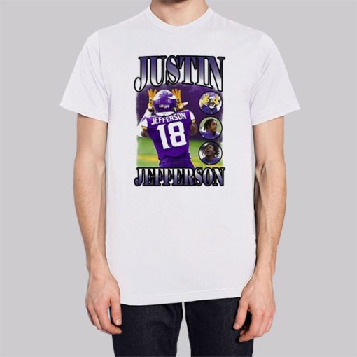 Retro Minnesota Vikings Justin Jefferson Hoodie