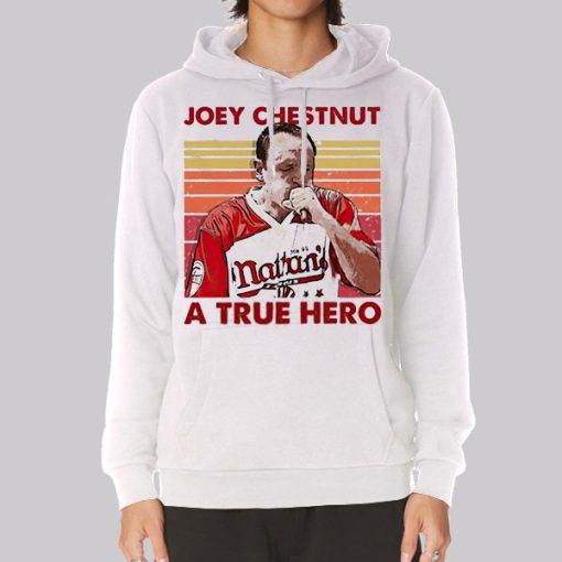 Retro a True Hero Joey Chestnut Hoodie