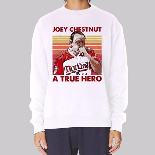 Retro a True Hero Joey Chestnut Hoodie