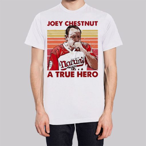 Retro a True Hero Joey Chestnut Hoodie