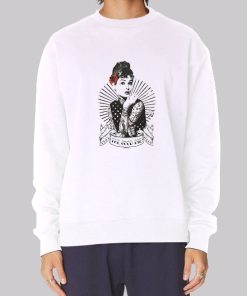 Rockabilly Audrey Hepburn Smoking Hoodie