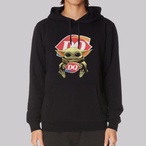 Sassy Classy Baby Yoda Hug Dairy Queen Hoodie