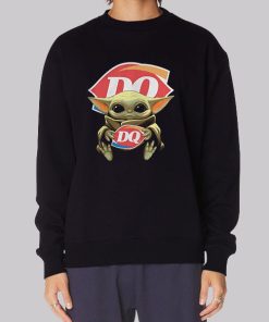 Sassy Classy Baby Yoda Hug Dairy Queen Hoodie