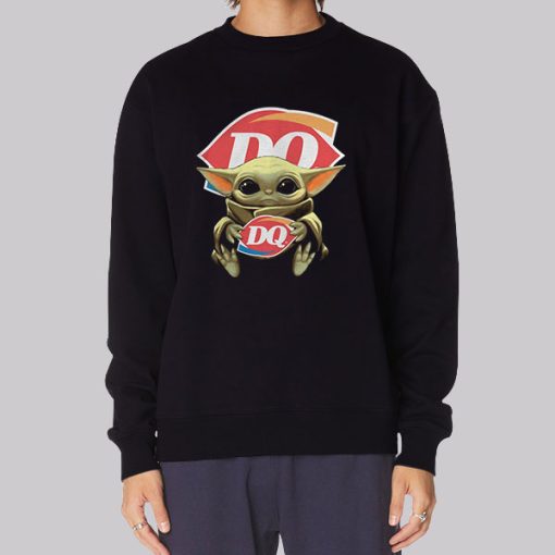 Sassy Classy Baby Yoda Hug Dairy Queen Hoodie