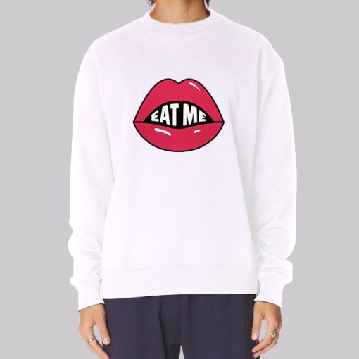 Sexy Lips Glossy Eat Me Hoodie