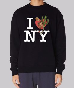 Skull Cactus I Love Ny Hoodie