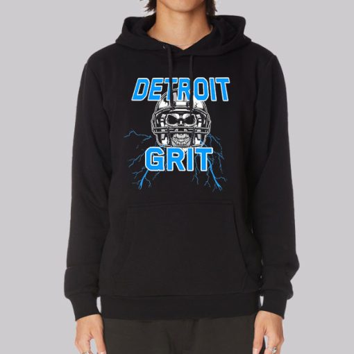 Skull Detroit Lions 313 Hoodie