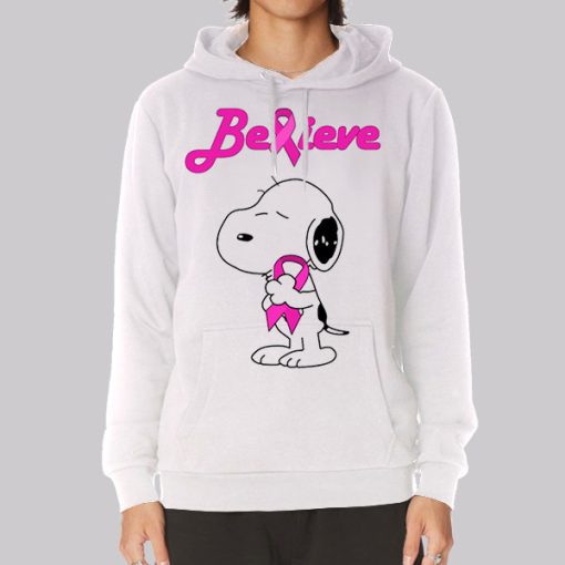 Snoopy Breast Cancer Pink Awareness Hoodie