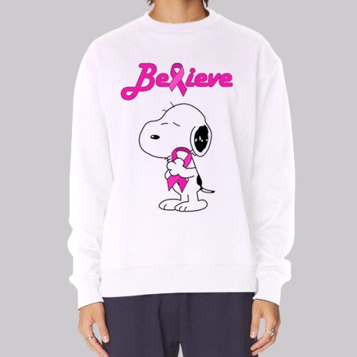 Snoopy Breast Cancer Pink Awareness Hoodie