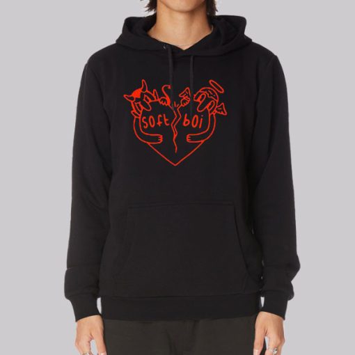 Soft Boi Merch Red Devil Hoodie