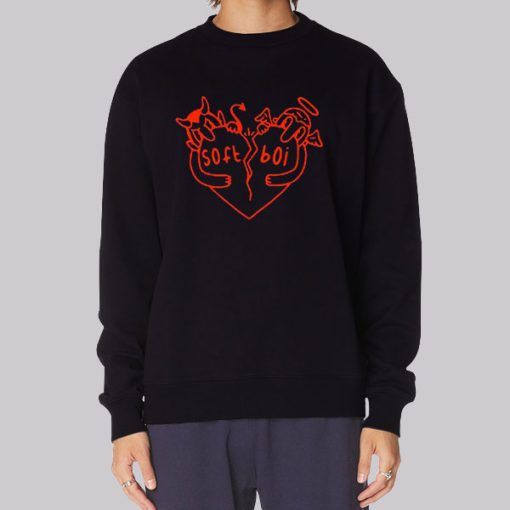 Soft Boi Merch Red Devil Hoodie