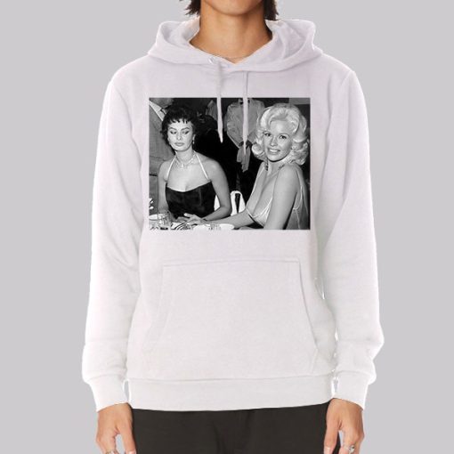 Sophia Loren Boobs Side Eye in Jayne Mansfield Hoodie