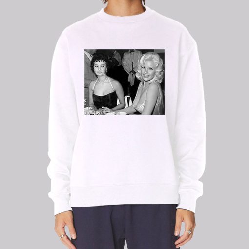 Sophia Loren Boobs Side Eye in Jayne Mansfield Hoodie