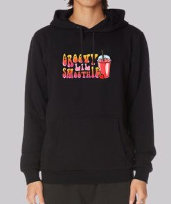 Strawberry Foodie Groovy Smoothie Hoodie 4
