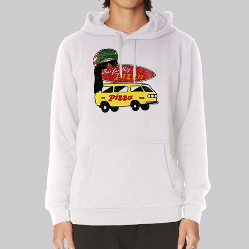 Summers Surfer Boy Pizza Hoodie