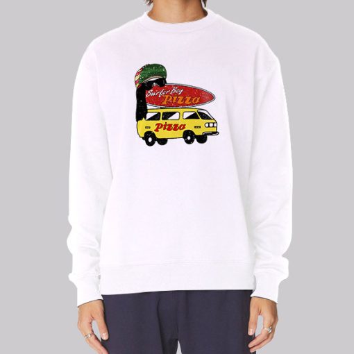 Summers Surfer Boy Pizza Hoodie