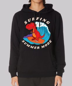 Surfing Summer Mode Chibi T Rex Hoodie Surfing Summer Mode Chibi T Rex Hoodie