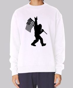 Swag Sign Bigfoot American Flag Hoodie