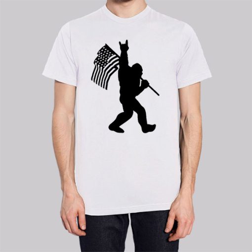 Swag Sign Bigfoot American Flag Hoodie