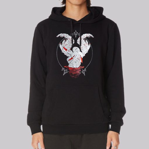 Swan 39daph Merch Back Printed Hoodie