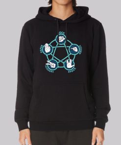 Symbol Rock Paper Scissors Gun Hoodie Symbol Rock Paper Scissors Gun Hoodie