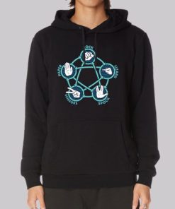 Symbol Rock Paper Scissors Gun Hoodie 4
