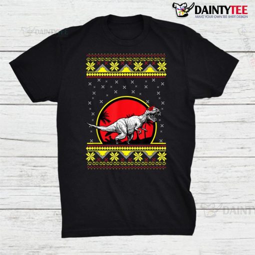 T Rex Dinosaur Retro Ugly Xmas Vintage Christmas Shirt