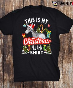 This Is My Christmas Pajama Donkey Funny Christmas Donkey Shirt