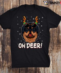 Tibetan Mastiff Oh Deer Dog Lover Gifts Woman Christmas Shirt