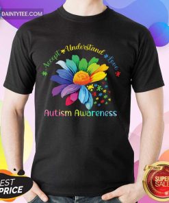 Top Accept Understand Love Autism Awareness Shirt