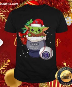 Top Colorado Rockies Christmas Baby Yoda Star Wars Funny Happy MLB T-Shirt