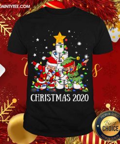 Top Quarantine Christmas 2020 Dabbing Santa Mask Elf Mask T-Shirt