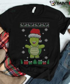 Turtle With Santa Hat Cute Turtle Christmas Shirt