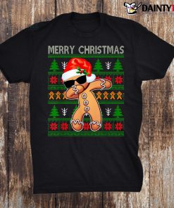 Ugly Merry Gifts Woman Christmas Dabbing Ginger Santa Xmas Shirt