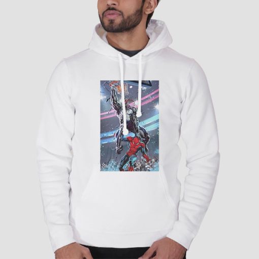 Venom Dunking on Spider Man Poster Hoodie