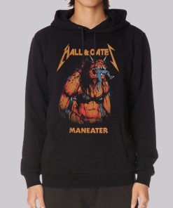 Vintage 90s Metal Beast Hall and Oates Maneater Hoodie 1