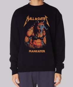 Vintage 90s Metal Beast Hall and Oates Maneater Hoodie 1 Vintage 90s Metal Beast Hall and Oates Maneater Hoodie 2