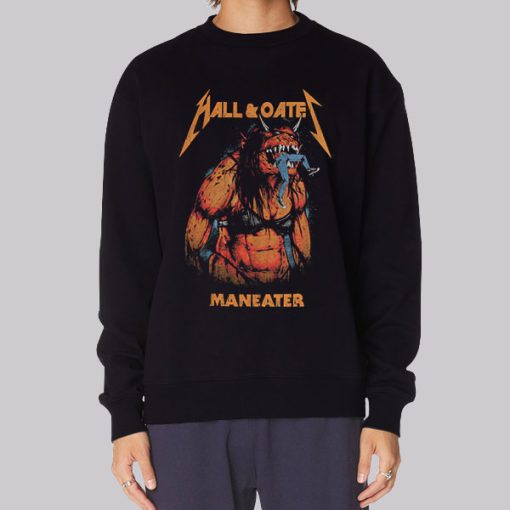 Vintage 90s Metal Beast Hall and Oates Maneater Hoodie