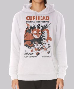 Vintage 90s Mugman Cuphead Hoodie Vintage 90s Mugman Cuphead Hoodie