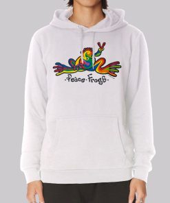 Vintage Art Peace Frogs Hoodie Vintage Art Peace Frogs Hoodie