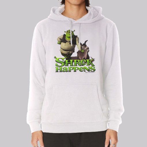 Vintage Cartoon Donkey and Shrek Hoodie