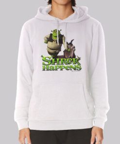Vintage Cartoon Donkey and Shrek Hoodie 4